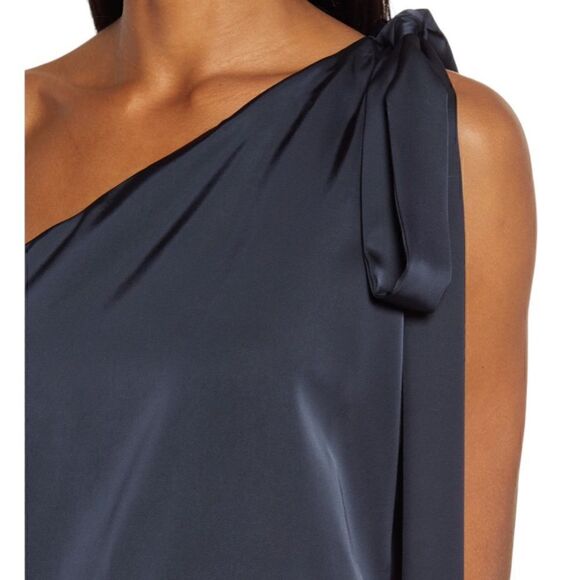 NEW Amy Lynn Navy One Shoulder Sheath Dress | Size M - Picture 3 of 12